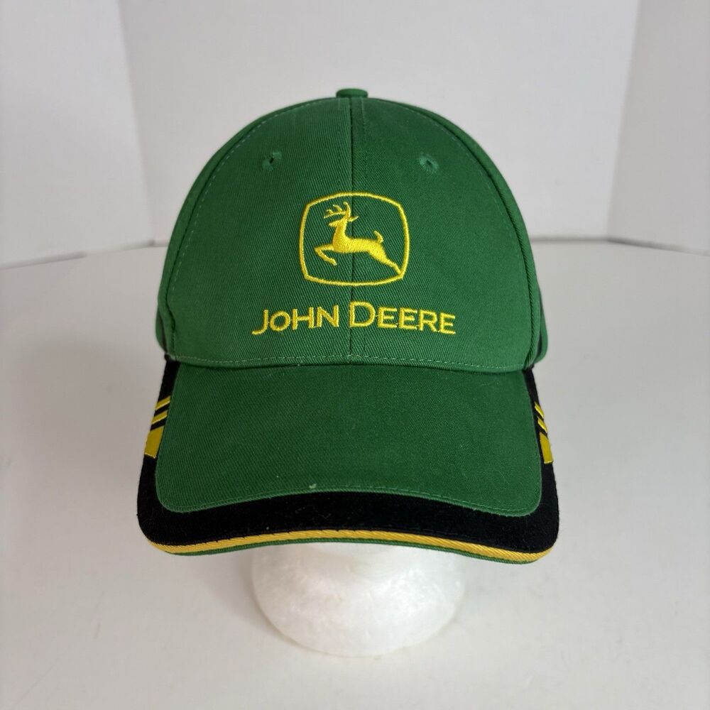 John Deere Strapback Adjustable Hat, Green, Logo, K Products, Farm